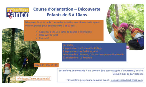 CO – Découverte – Enfants de 6 à 10ans